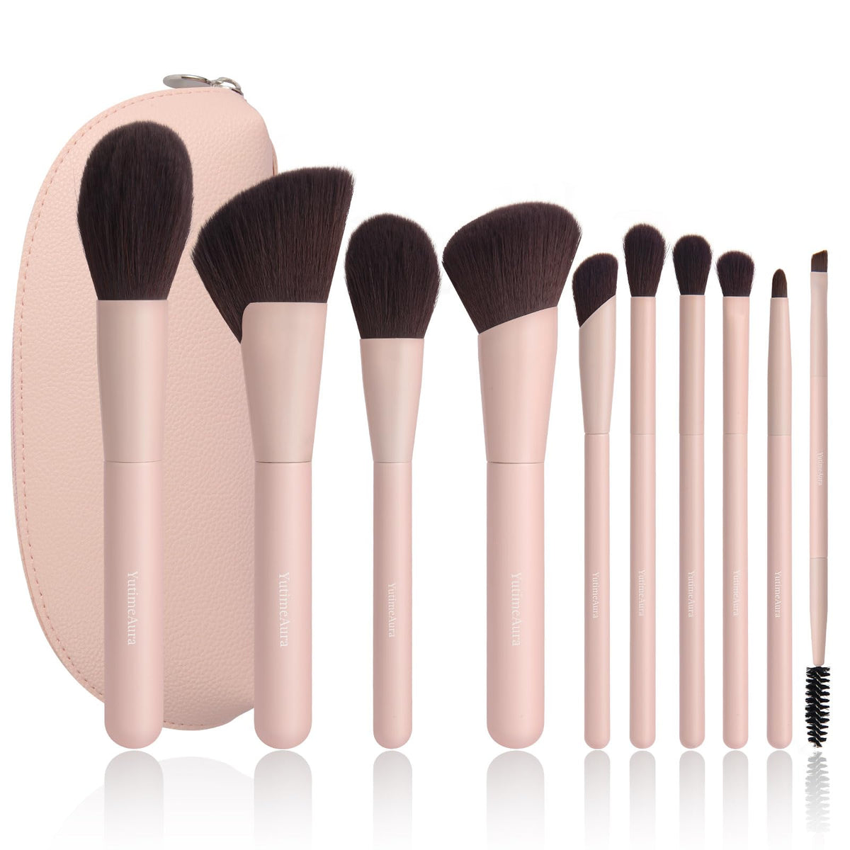 Makeup Brushes 10pc Set Foundation Bronzer Contour Eyeshadow Blush Concealer